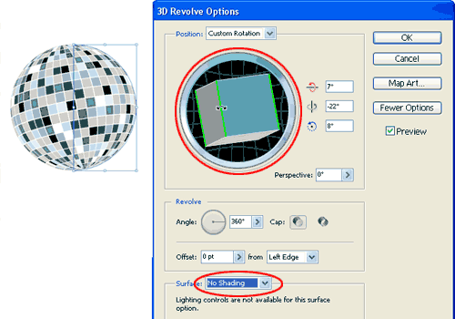 3D Revolve Options